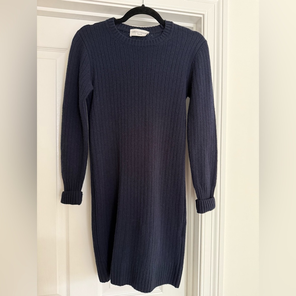Officine Generale Navy Long Sleeve Dress